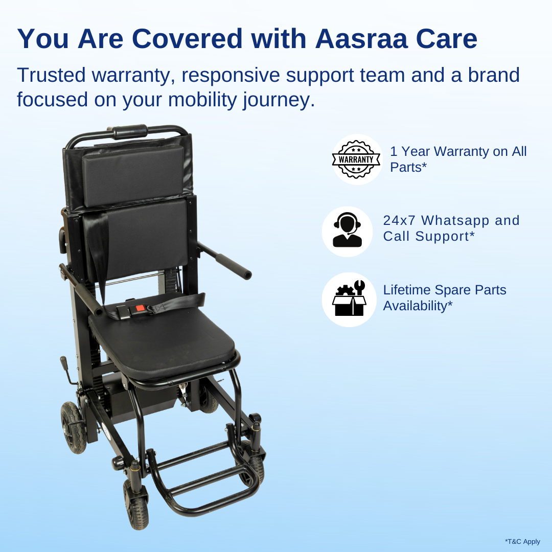 Aasraa Power Stair-X ARA01B | Assisted Stair Climbing Power Wheelchair