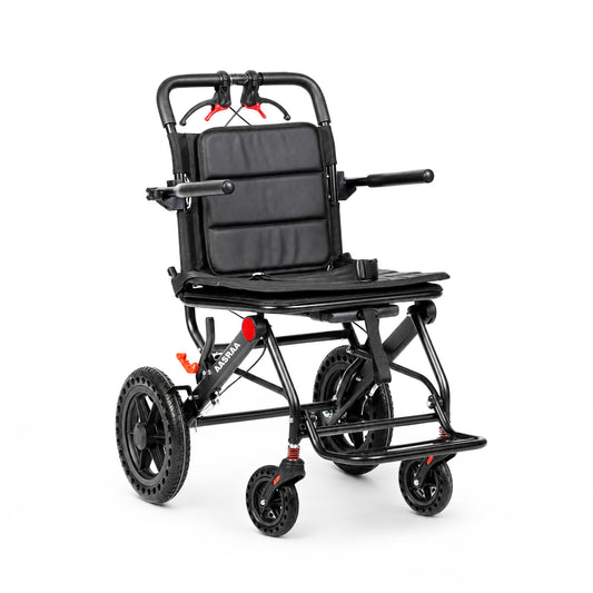 Aasraa Flyte Plus AR137B | Lightweight Travel Wheelchair (19 Inch Seat Width / AL Frame)