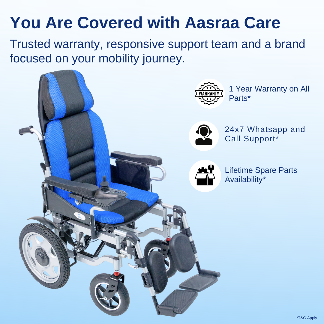 Aasraa Power Plus AR811L | Reclining Power Wheelchair