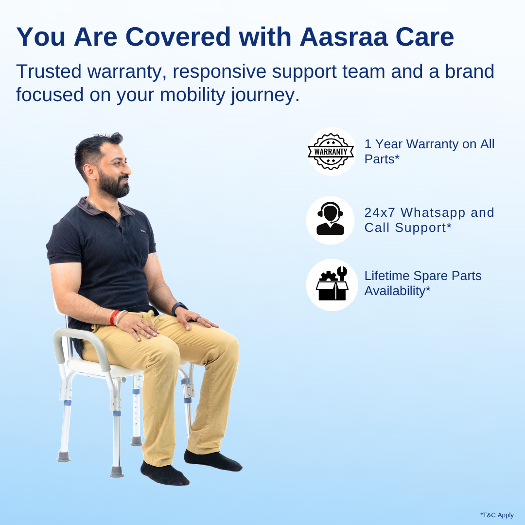 Aasraa BathEase ARH15A | Lightweight Shower Chair