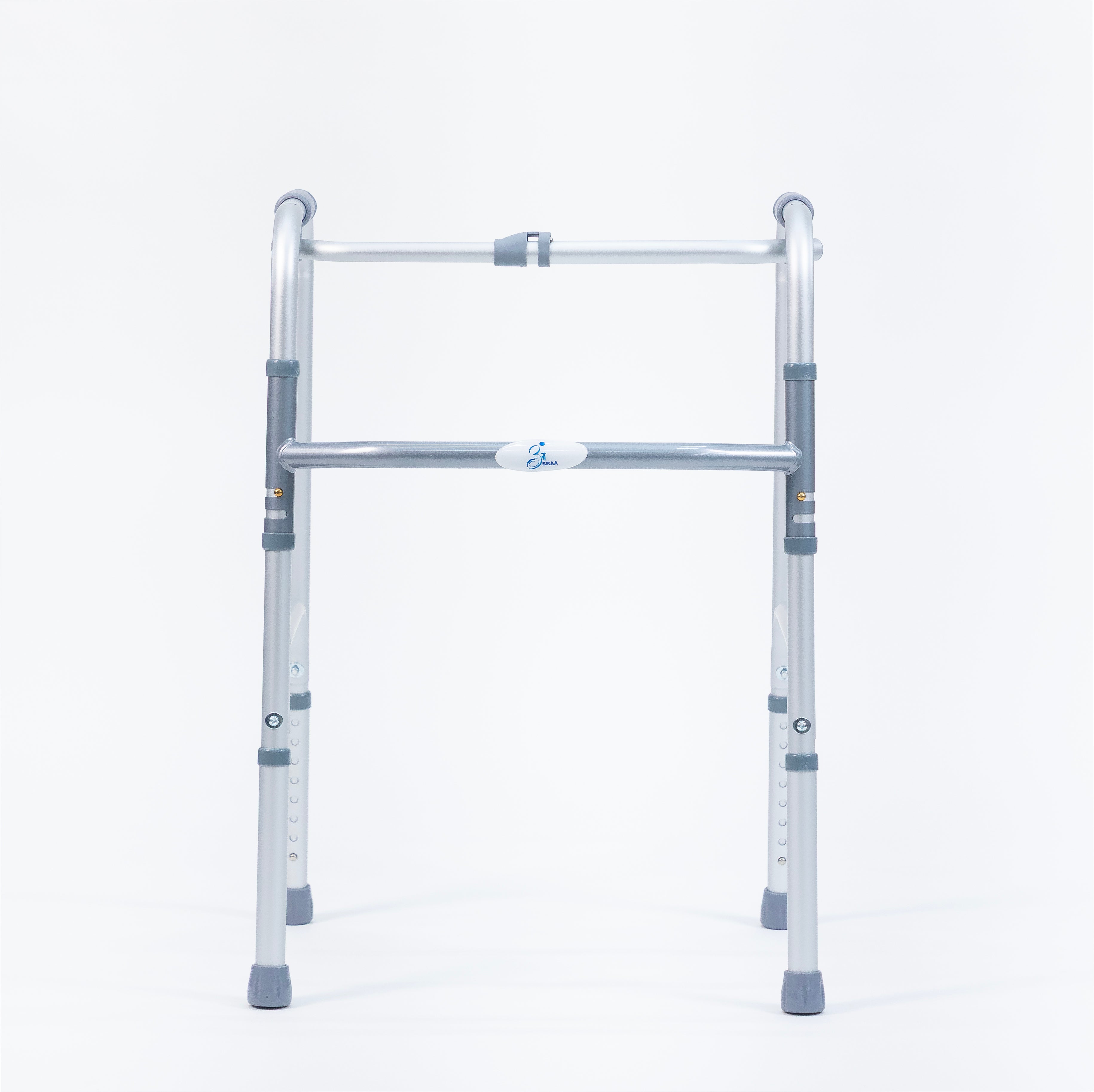 Aasraa Easystep ARW25A | Aluminium Folding Walker With Dual Walking Modes (Matt Finish)
