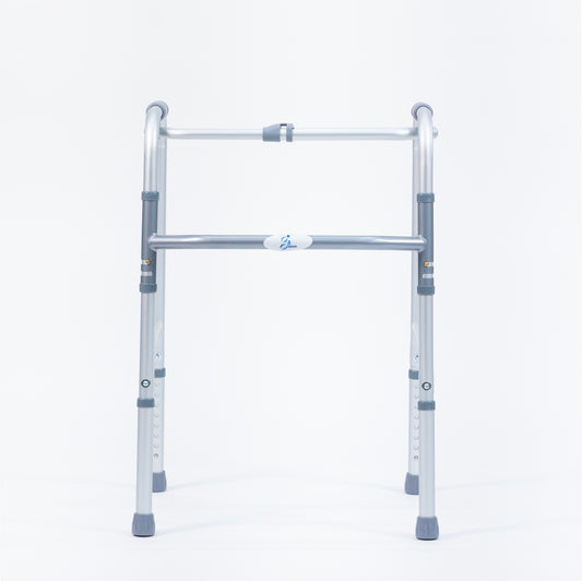 Aasraa Easystep ARW25A | Aluminium Folding Walker With Dual Walking Modes (Matt Finish)