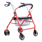 Aasraa Red Rover Rollator ARR05R | Four Wheel Rollator Walker