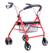 Aasraa Red Rover Rollator ARR05R | Four Wheel Rollator Walker
