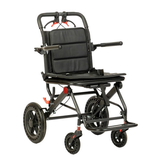 Aasraa Flyte Plus AR137B | Lightweight Travel Wheelchair (19 Inch Seat Width / AL Frame)