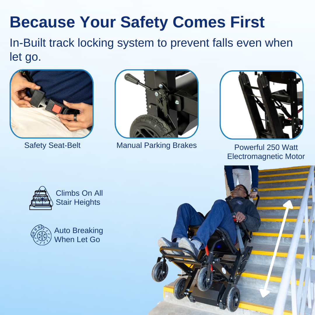 Aasraa Power Stair-X ARA01B | Assisted Stair Climbing Power Wheelchair