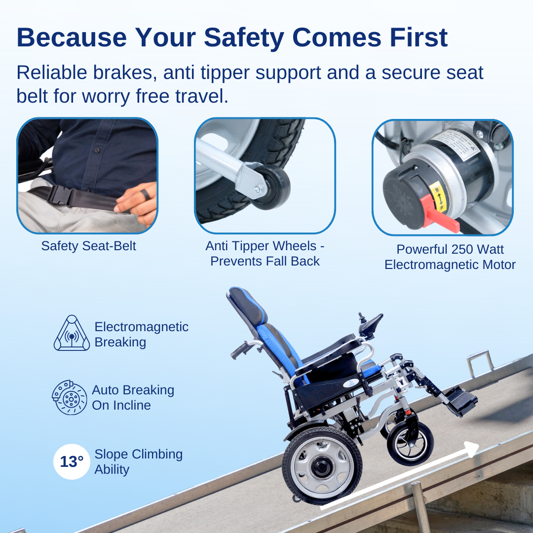 Aasraa Power Plus AR811L | Reclining Power Wheelchair