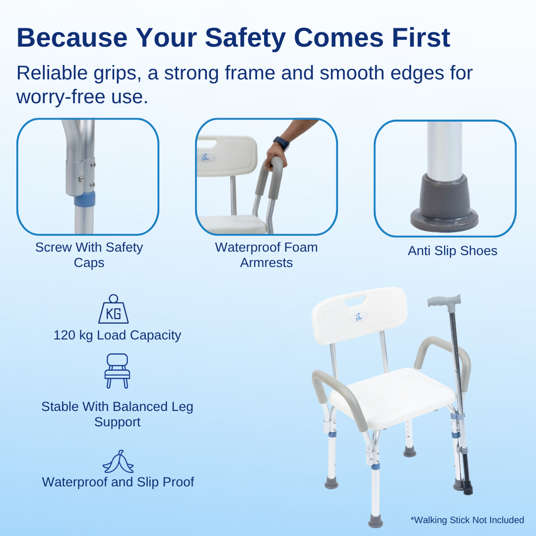 Aasraa BathEase ARH15A | Lightweight Shower Chair