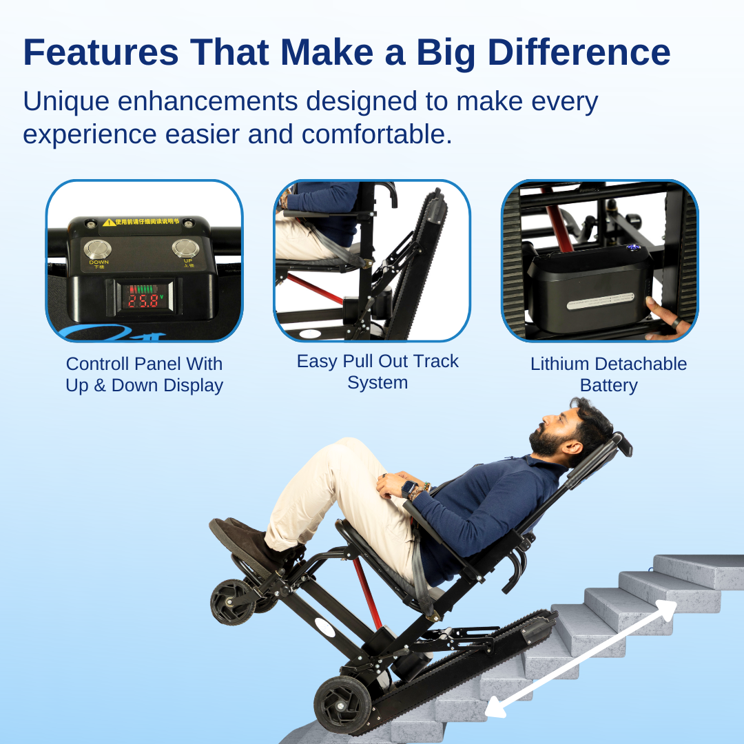 Aasraa Power Stair-X ARA01B | Assisted Stair Climbing Power Wheelchair