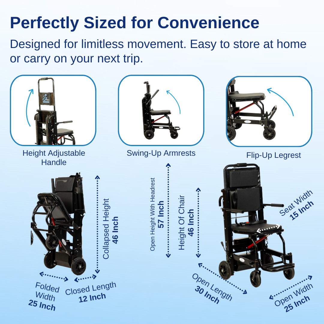 Aasraa Power Stair-X ARA01B | Assisted Stair Climbing Power Wheelchair