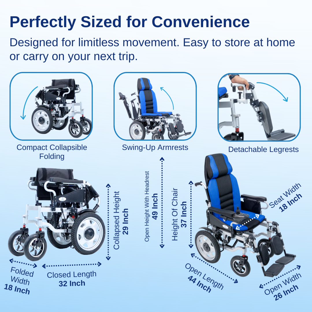 Aasraa Power Plus AR811L | Reclining Power Wheelchair
