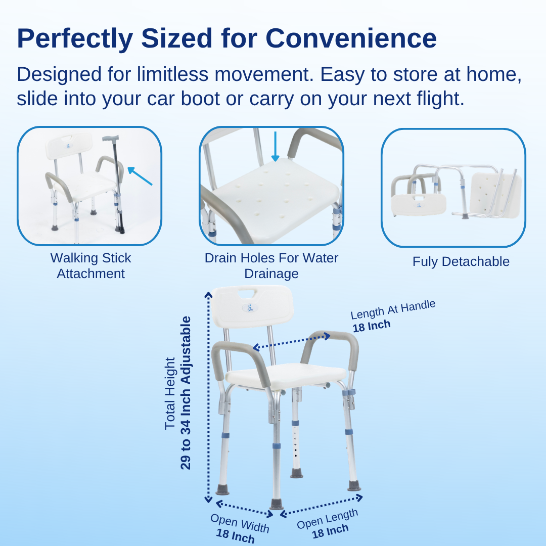 Aasraa BathEase ARH15A | Lightweight Shower Chair