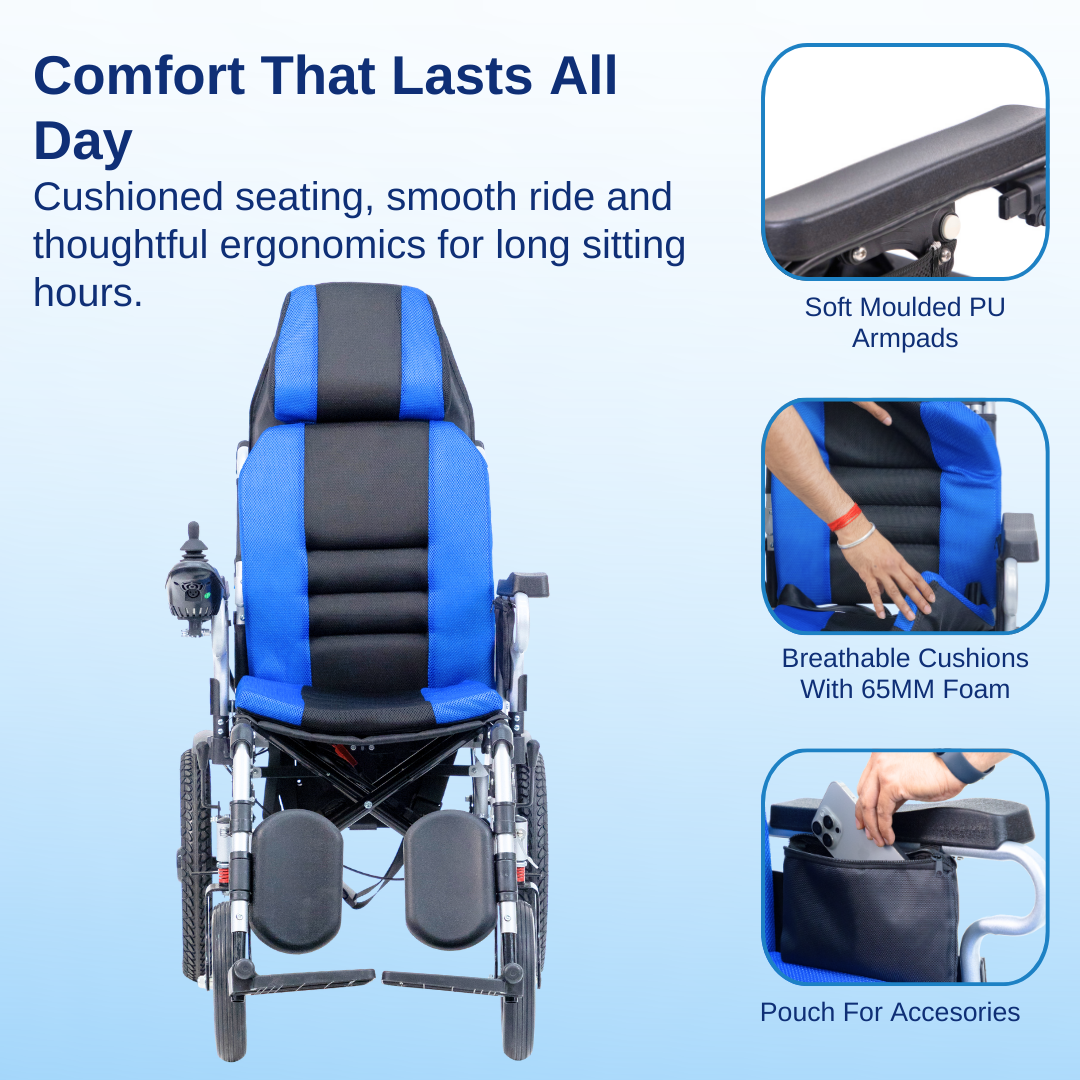 Aasraa Power Plus AR811L | Reclining Power Wheelchair