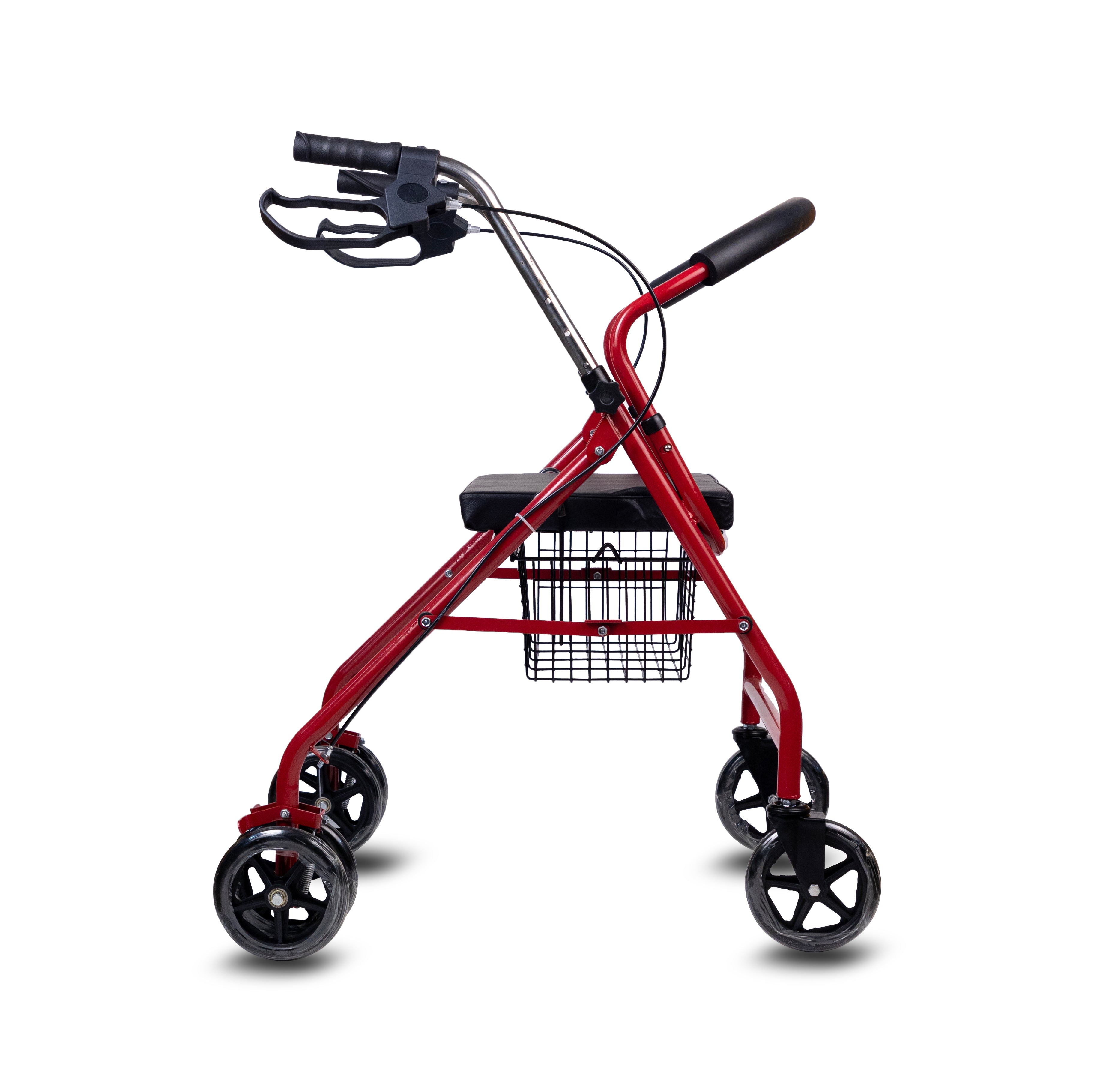 Aasraa Red Rover Rollator ARR05R | Four Wheel Rollator Walker