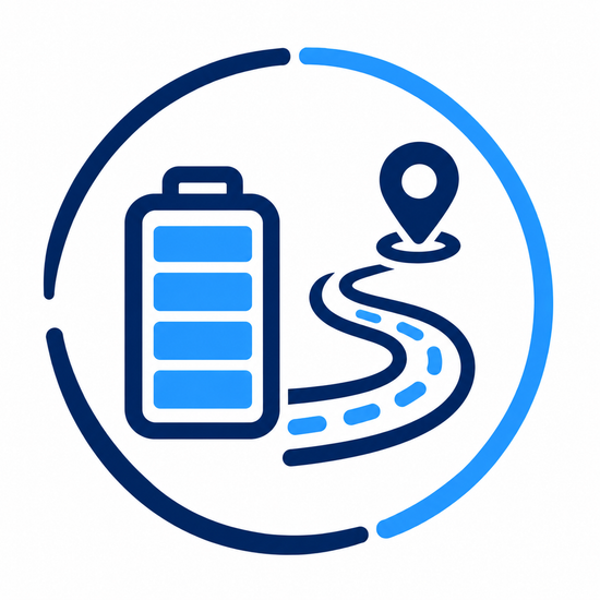 Up to 18 km single charge range icon