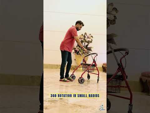 Aasraa Red Rover Rollator ARR05R | Four Wheel Rollator Walker