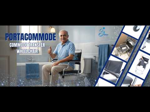 Aasraa Portacommode ART05S | Commode Transfer Wheelchair